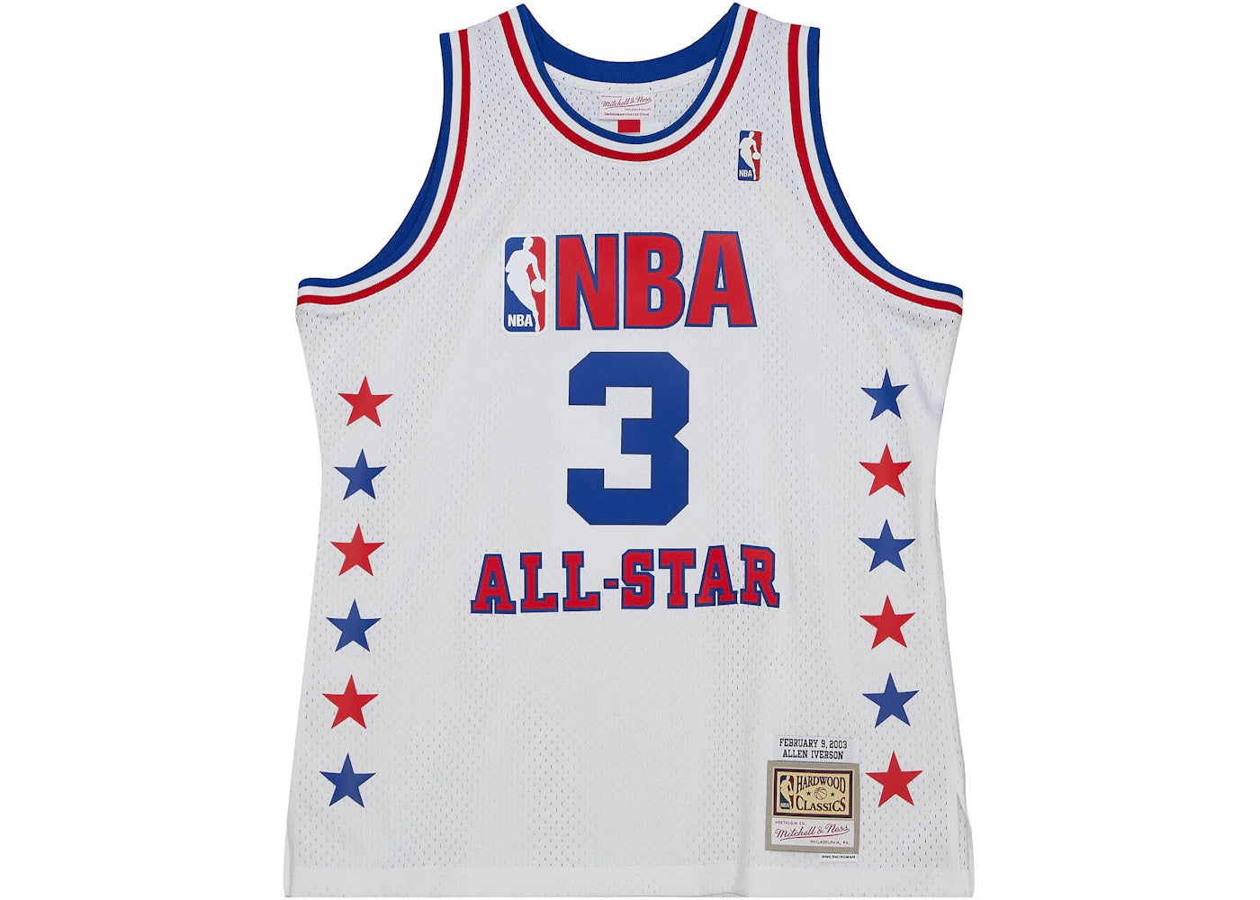 Mitchell & Ness Allen Iverson All Star East 2003-04 Swingman NBA Jersey White sneakers - authentic Mitchell & Ness shoes