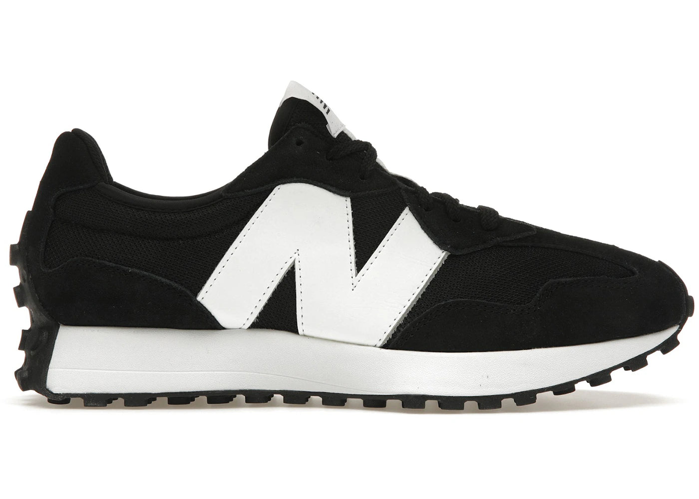 New Balance 327 Black White N Logo