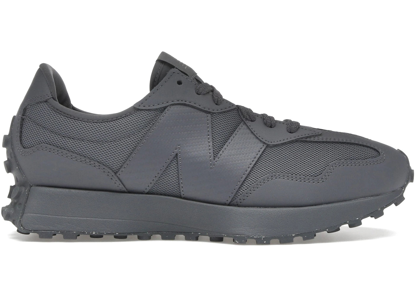 New Balance 327 Grey Carbon Fiber Logo