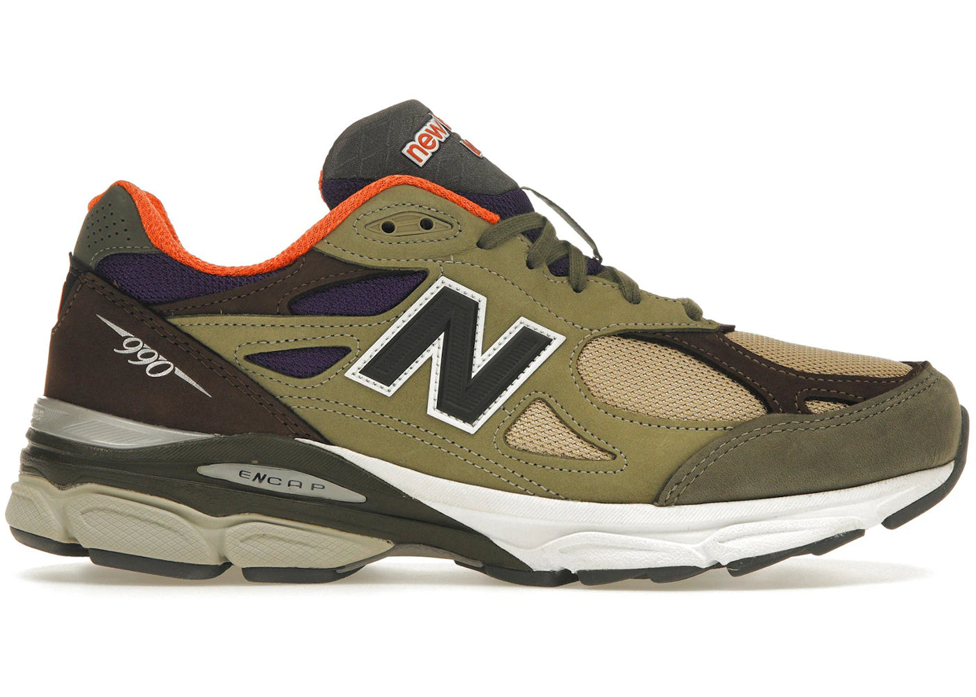 New Balance 990v3 MiUSA Teddy Santis Khaki Orange