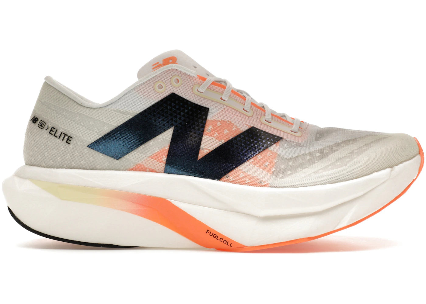 New Balance FuelCell SuperComp Elite v4 White Angora Hot Mango