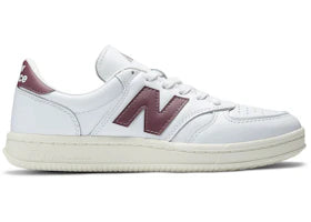 New Balance T500 White Washed Burgundy