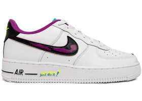 Nike Air Force 1 Low '07 LV8 Just Do It! White Vivid Purple (GS)