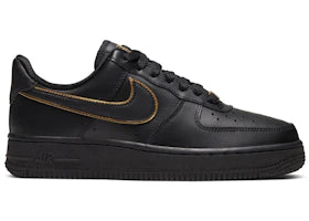 Nike Air Force 1 Low Black Gold Swoosh (Women's)