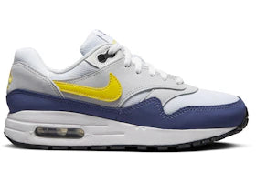 Nike Air Max 1 White Blue Recall Pure Platinum Tour Yellow (GS)