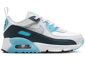 Nike Air Max 90 EasyOn White Baltic Blue Armory Navy Wolf Grey (PS)