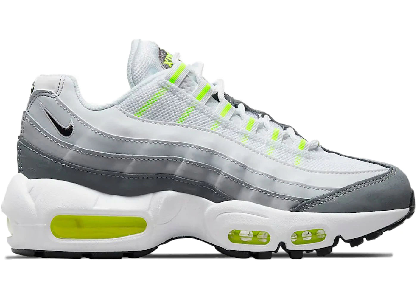 Nike Air Max 95 Recraft White Grey Volt (GS) sneakers - authentic Nike shoes