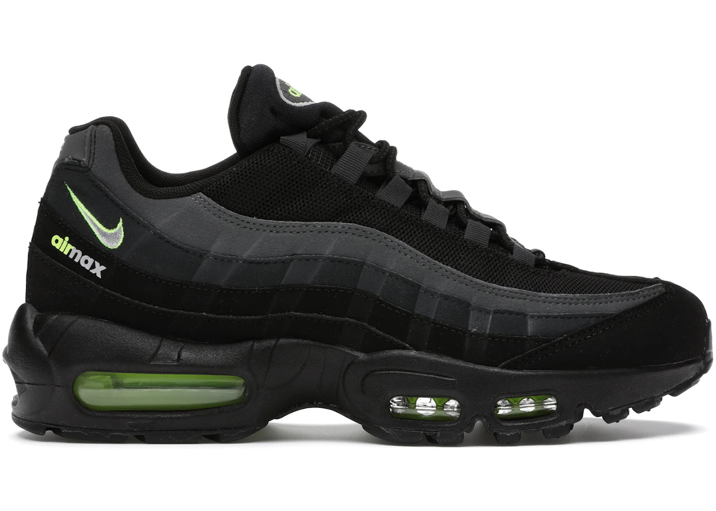 Nike Air Max 95 Retro Logo Black Grey Volt