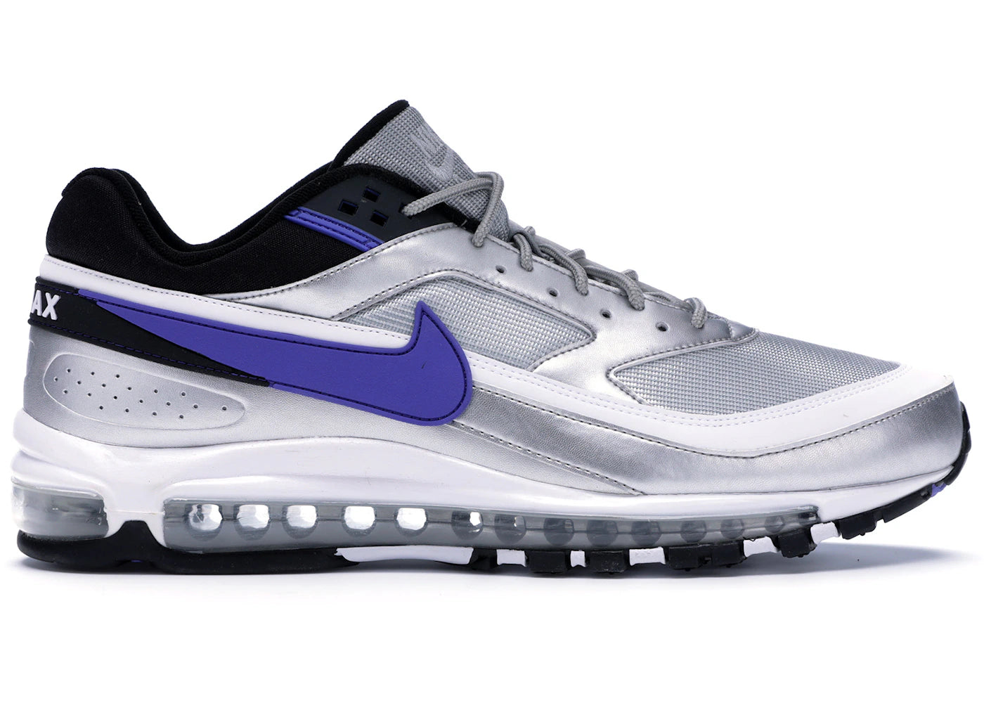 Nike Air Max 97/BW Metallic Silver Persian Violet sneakers - authentic Nike shoes