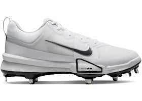 Nike Force Zoom Trout 9 Pro White Pure Platinum Metallic Silver Black