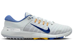 Nike Free Golf Pure Platinum University Gold Wolf Grey Astronomy Blue (Wide)