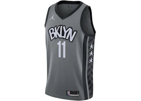 Nike NBA Brooklyn Nets Kyrie Irving Statement Edition 2020 Swingman Jersey Grey/Black