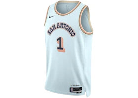 Nike NBA San Antonio Spurs Victor Wembanyama 1 2024/25 City Edition Swingman Jersey Celestine Blue