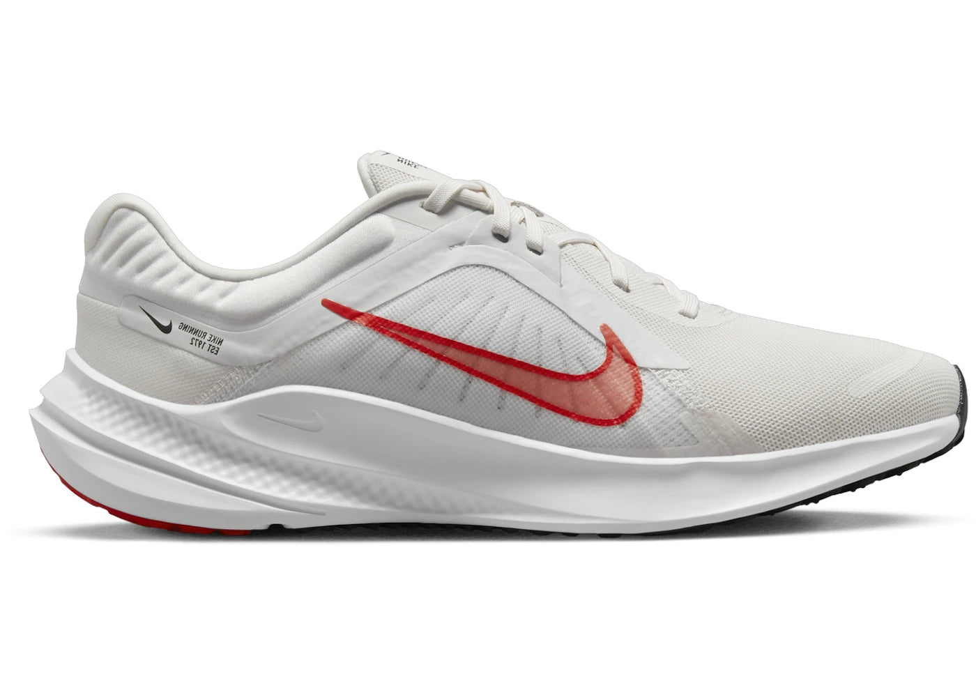 Nike Quest 5 Platinum Tint White Black Light Crimson sneakers - authentic Nike shoes