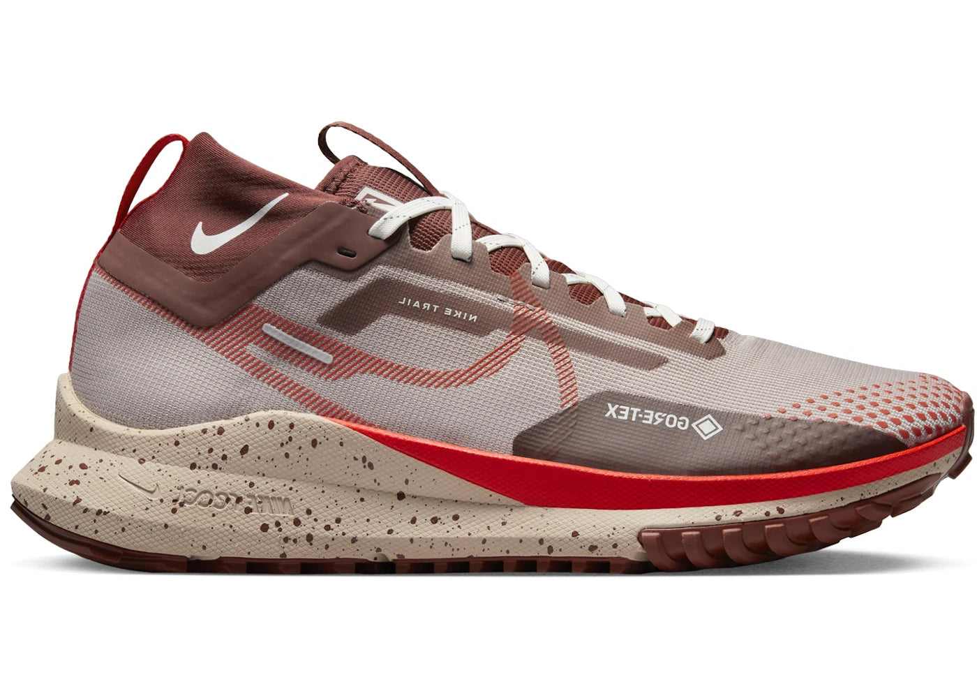 Nike React Pegasus Trail 4 Gore-Tex Diffused Taupe Dark Pony Sail Picante Red