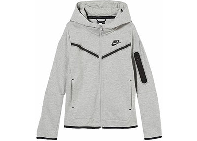 Nike Sportswear Kids' Tech Fleece Full-Zip Hoodie Dark Grey Heather/Black