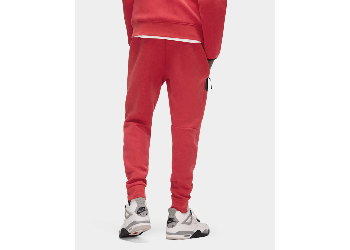 Nike Sportswear Tech Fleece Jogginghose, Hellrot meliert/Schwarz