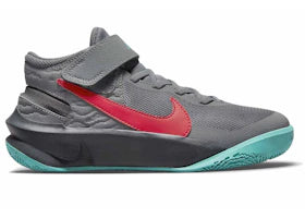 Nike Team Hustle D 10 Flyease Smoke Grey Washed Teal Siren Red (GS)