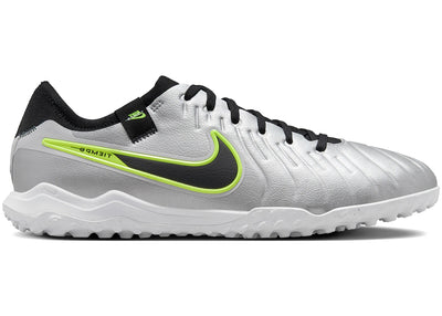 Nike Tiempo Legend 10 Pro TF Metallic Silver Volt Black