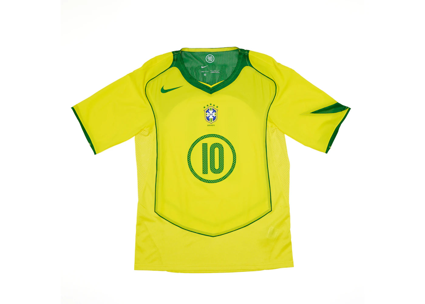 Nike Total 90 Brazil Ronaldinho 2004 Reissue Jersey Opti Yellow/Apple Green