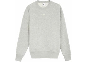 Nike Women's Phoenix Fleece Oversized Crewneck Sweatshirt Grey