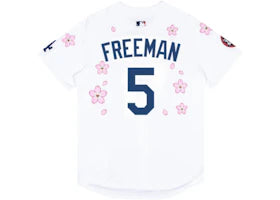 Nike x Takashi Murakami x MLB World Tour Tokyo Series 2025 Dodgers Freeman Jersey White