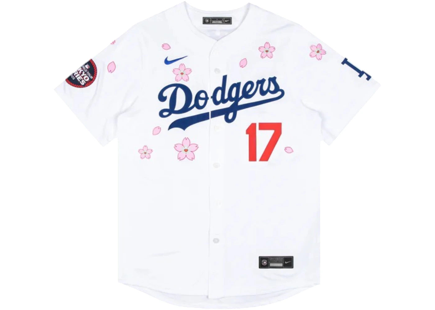 Nike x Takashi Murakami x MLB World Tour Tokyo Series 2025 Dodgers Ohtani Kanji Jersey Weiß