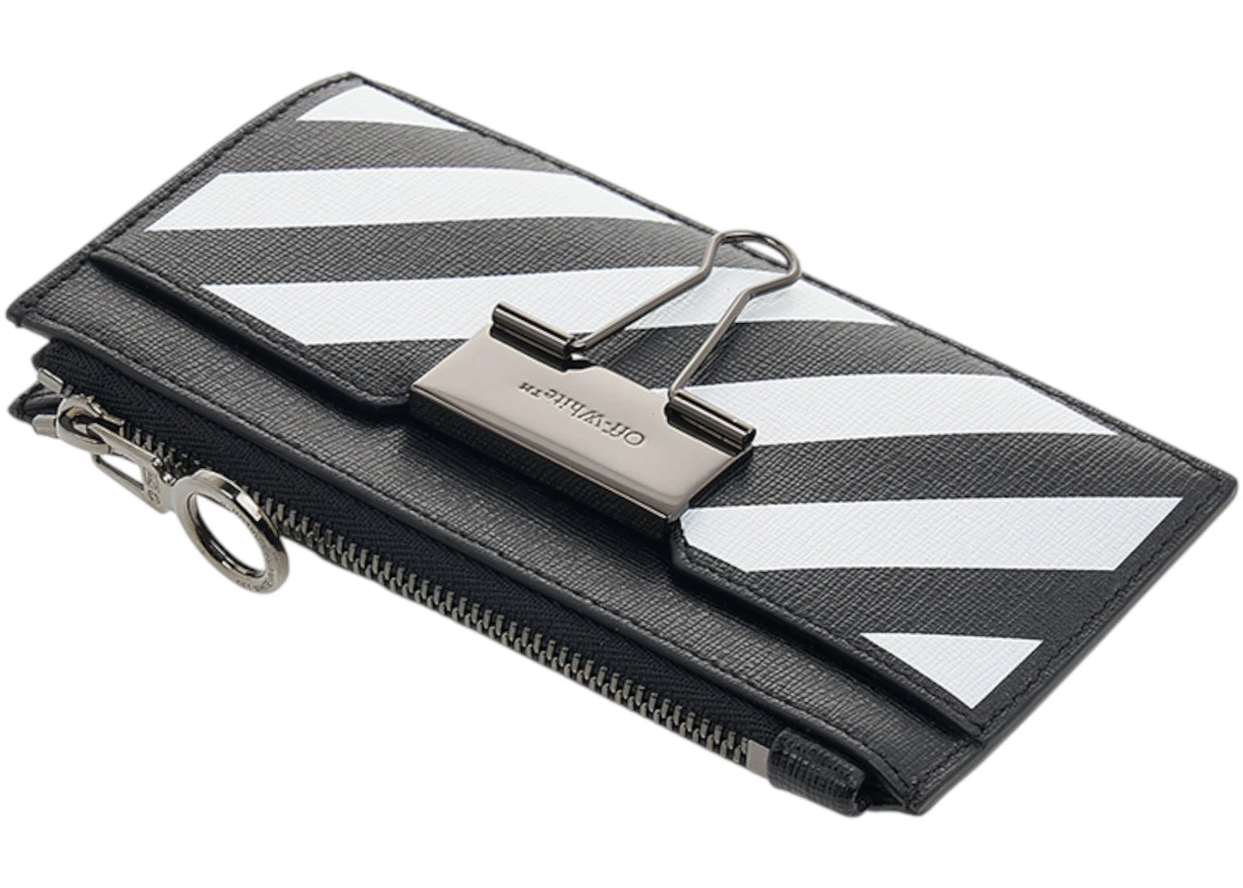 OFF-WHITE Binder-Kartenetui mit Reißverschluss, Schwarz