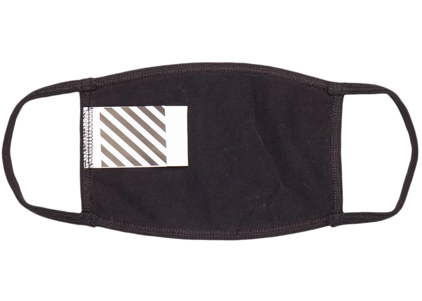 OFF-WHITE Gebürstete, diagonale Gesichtsmaske Schwarz/Weiß