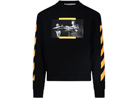 OFF-WHITE Caravaggio Saint Jerome Writing Print Sweatshirt Black Yellow