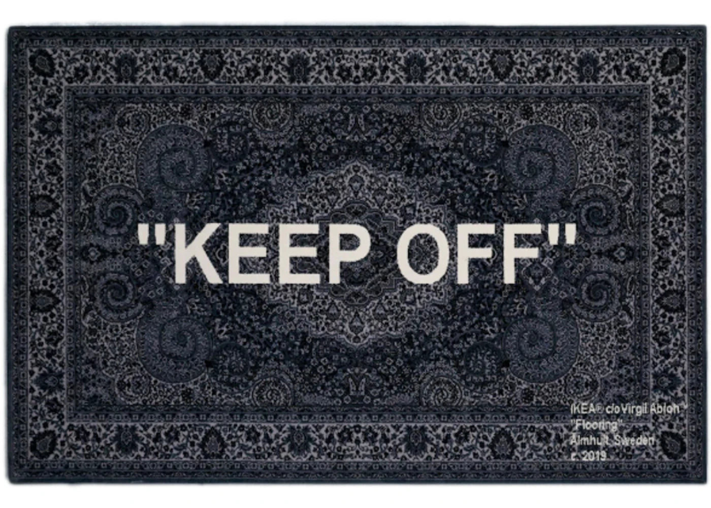 Virgil Abloh x IKEA "KEEP OFF" Rug 200x300 CM Grey/White