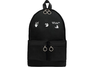 OFF-WHITE Logo Quote Backpack Black/White