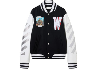 OFF-WHITE Soundsystem Varsity Jacket Black/Red Dahlia