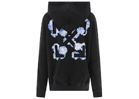 OFF-WHITE Women's Embroidered Floral Arrow Reg Hoodie Black