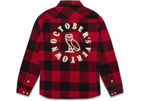 OVO Buffalo Plaid Flannel Shirt Red