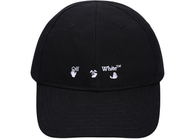 OFF-WHITE Hands Off Logo Baseball Cap Hat Black