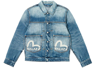 Palace x Evisu Dice Denim Jacket Light Wash