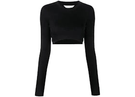 Palm Angels Fitted Ribbed L/S T-shirt Black