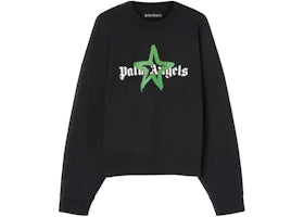 Palm Angels Star Sprayed Crewneck Black/Green