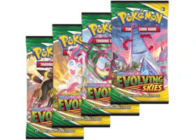 Pokémon Sword & Shield Evolving Skies Booster Pack 4x Lot (Artwork May Vary)