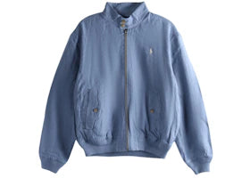 Polo Ralph Lauren Long-Sleeve Linen Plain Weave Bedford Windbreaker Jacket Capri Blue