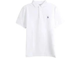 Polo Ralph Lauren Short-Sleeve Classic Fit Stretch Mesh w/ 3-Button Placket Polo White