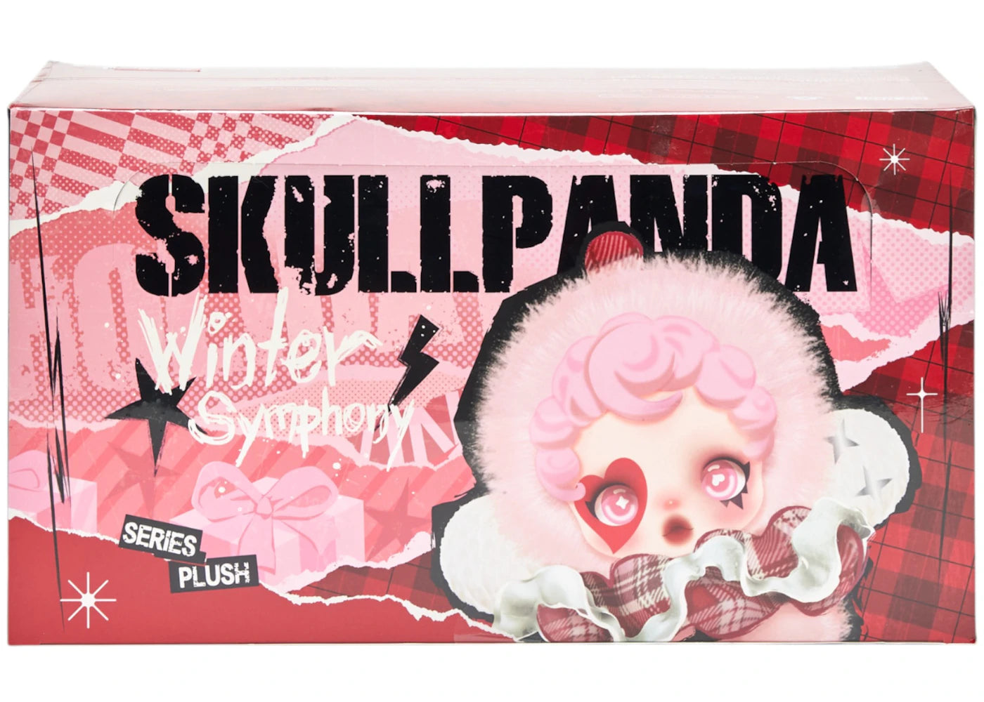 Pop Mart SKULLPANDA Winter Symphony Serie Vinyl-Gesicht-Plüschanhänger Versiegelter Karton (6 Blindboxen)