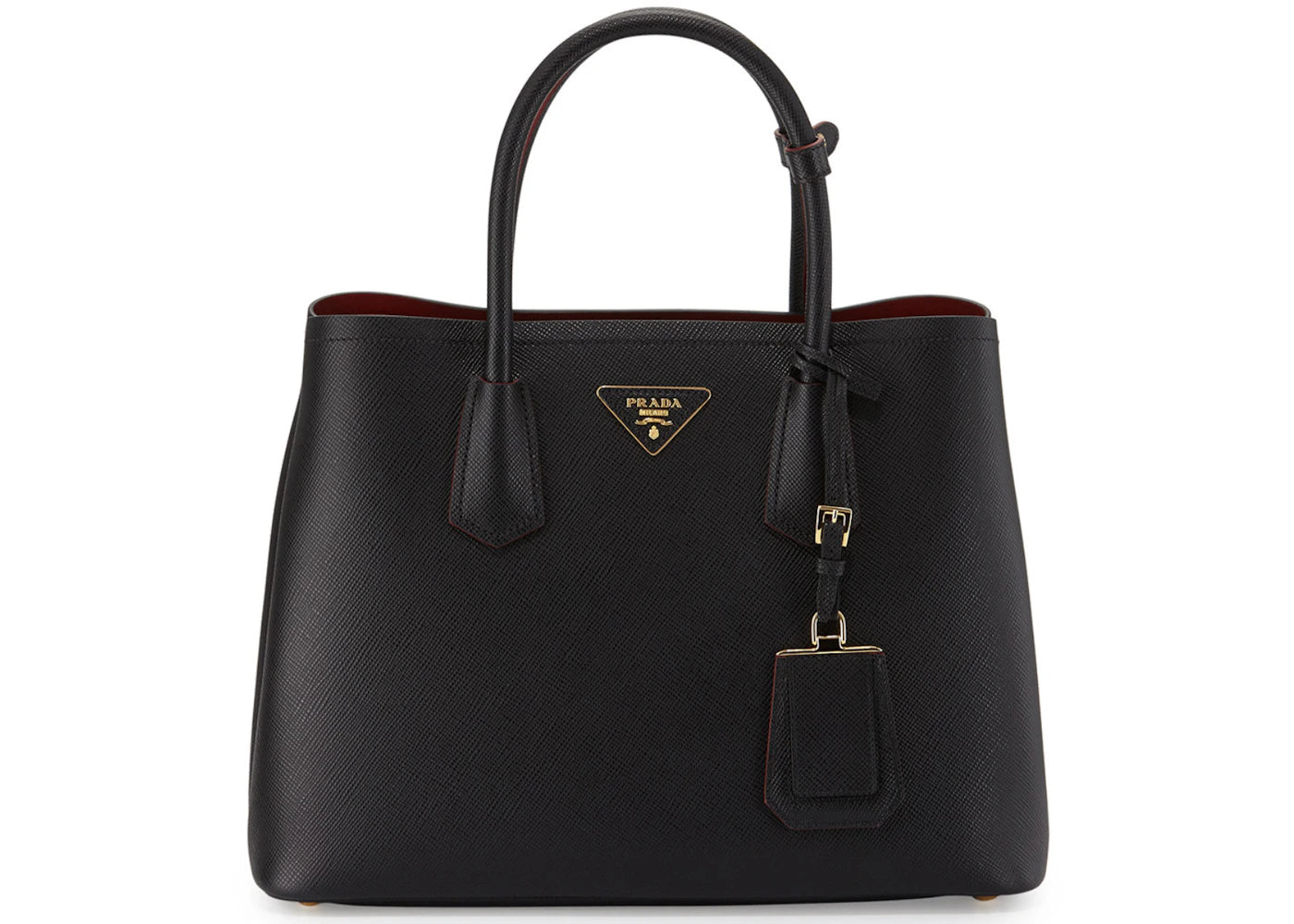 Prada Double Tote Medium Black/Red sneakers - authentic Prada shoes