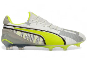 Puma King Ultimate Forever FG/AG Feather Gray Electric Lime White Flat Light Gray