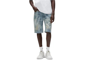 Purple Brand Grunge Print Shorts Indigo