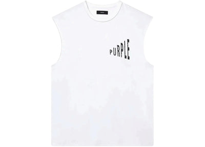 Purple Brand Textured Sleeveless T-shirt White