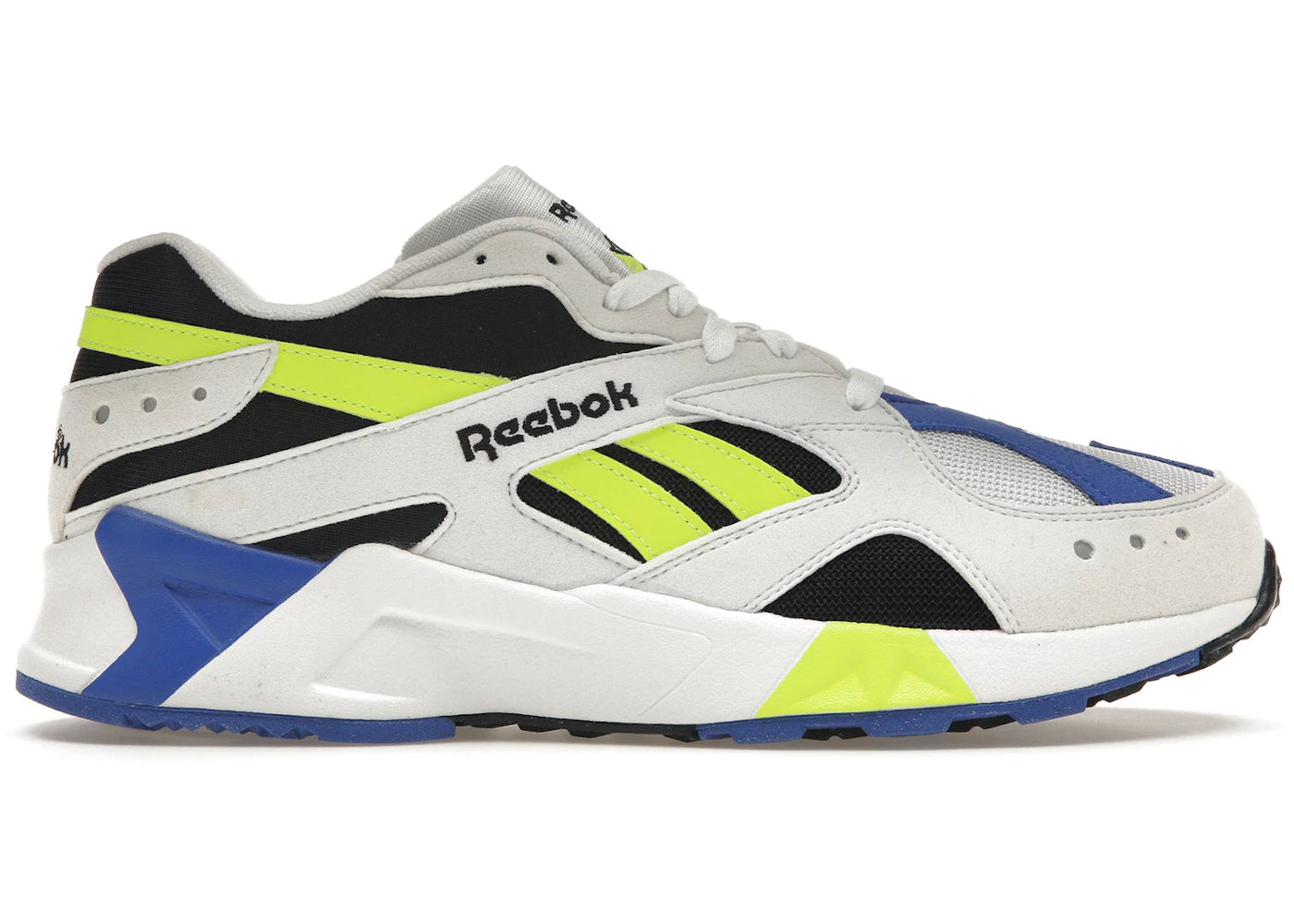 Reebok Aztrek White Black Cobalt Yellow sneakers - authentic Reebok shoes