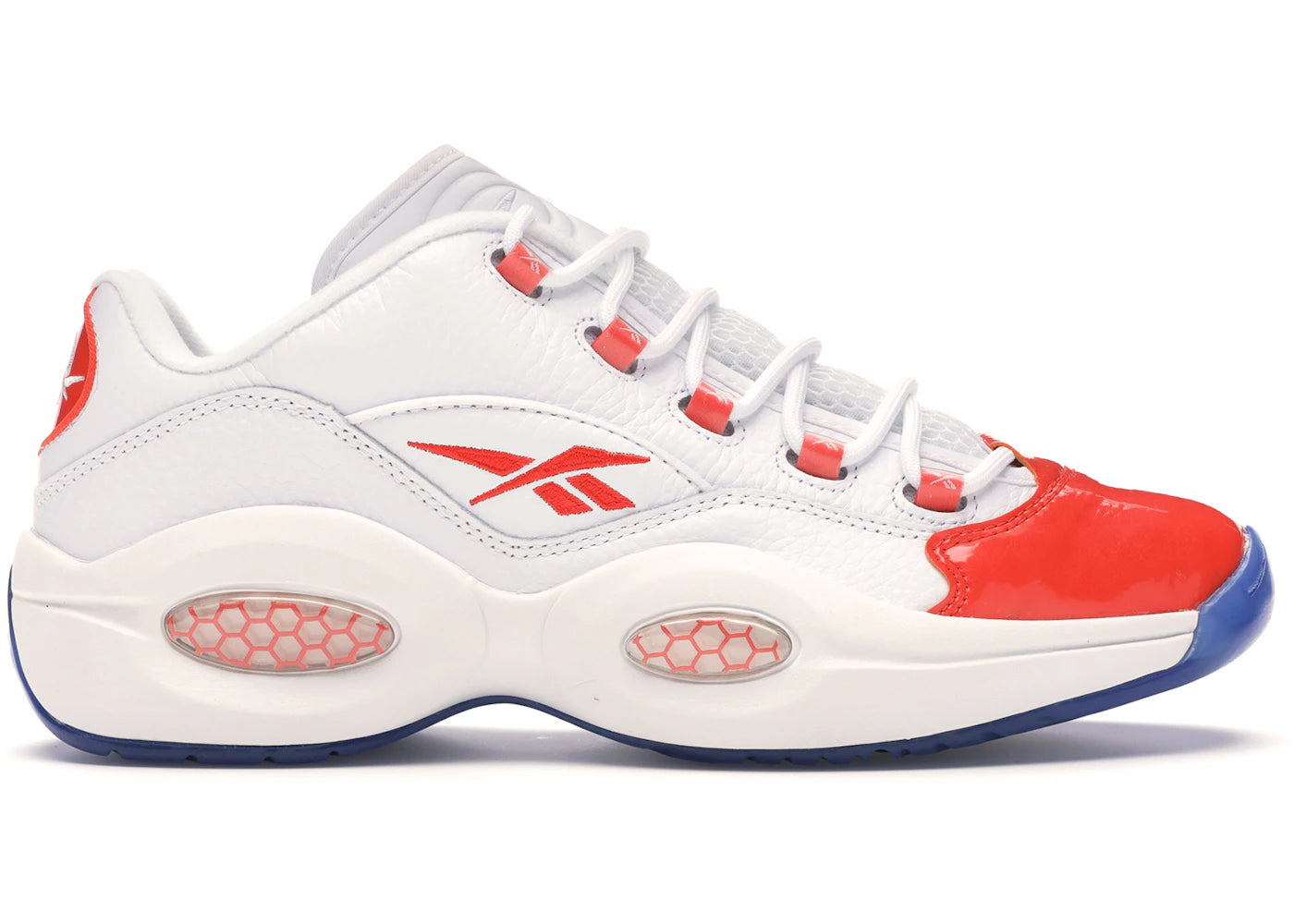 Reebok Question Low Patent Toe Orange