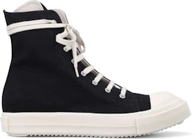 Rick Owens DRKSHDW Scarpe Denim Sneaks Black Milk Overdyed Denim